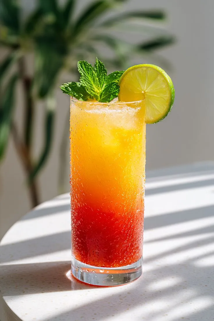 Tropical Sunset Mocktail